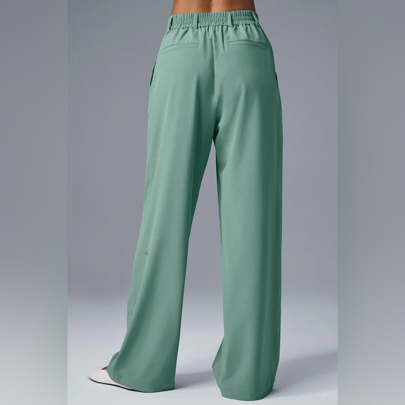 Alo High-Waist Pursuit Trouser (Long) Botanical Green Size XXS - Picture 4 of 10